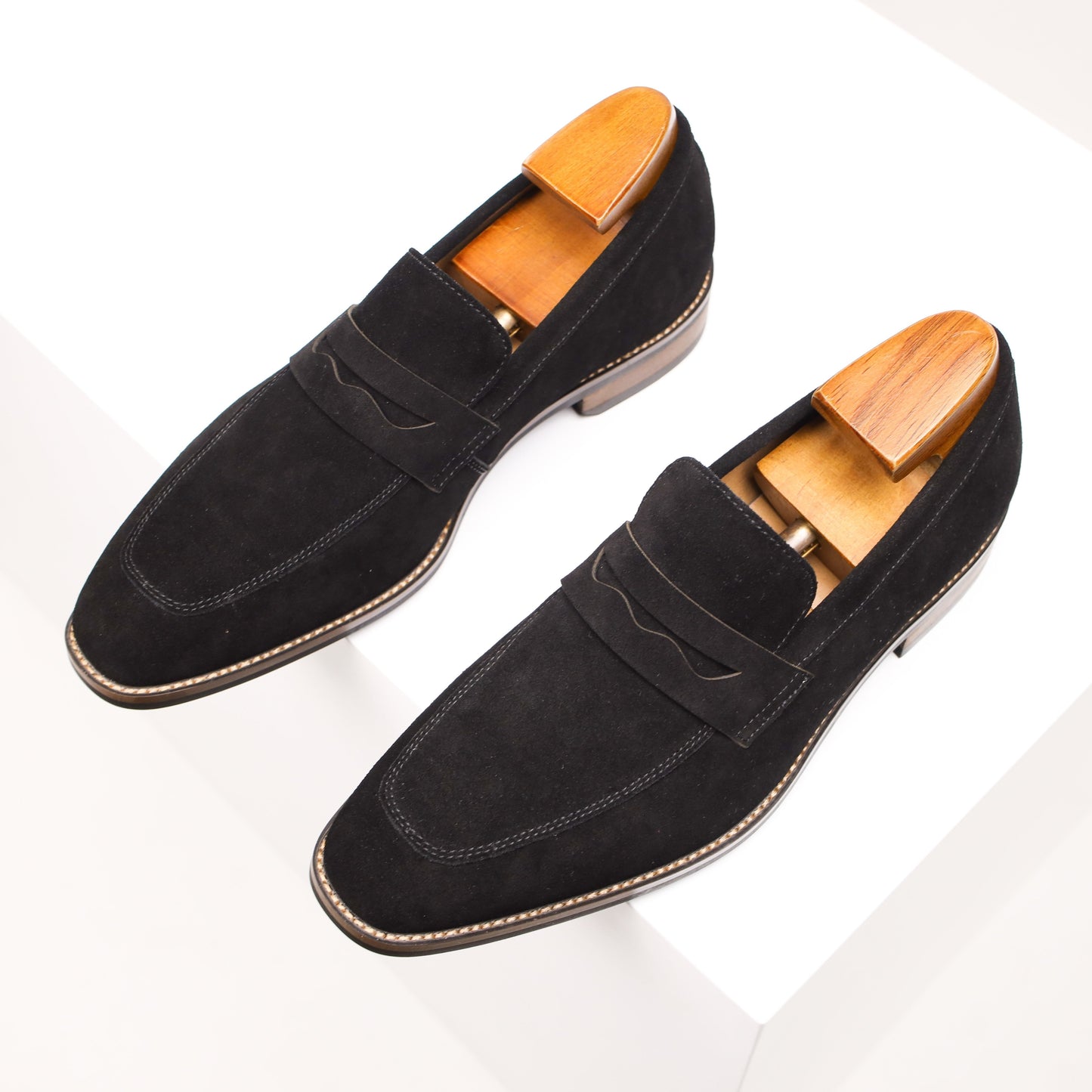 Edmund | Men's Suede Penny Loafers Classic Slip-On