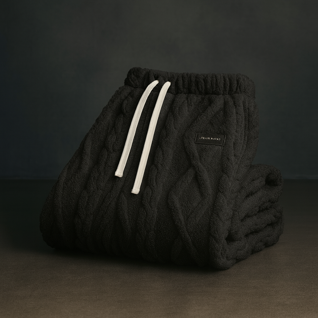 Cloud | Women's Fleece Sweatpants with Cable Knit for Movie Night