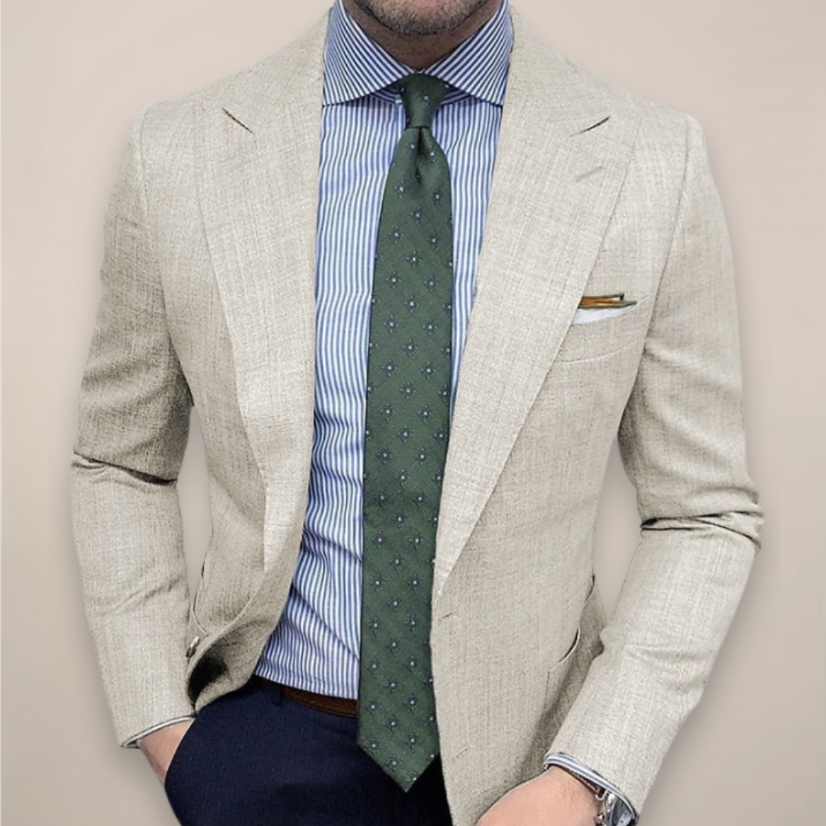Harrison | Klassisk Tekstureret Slim-Fit Blazer