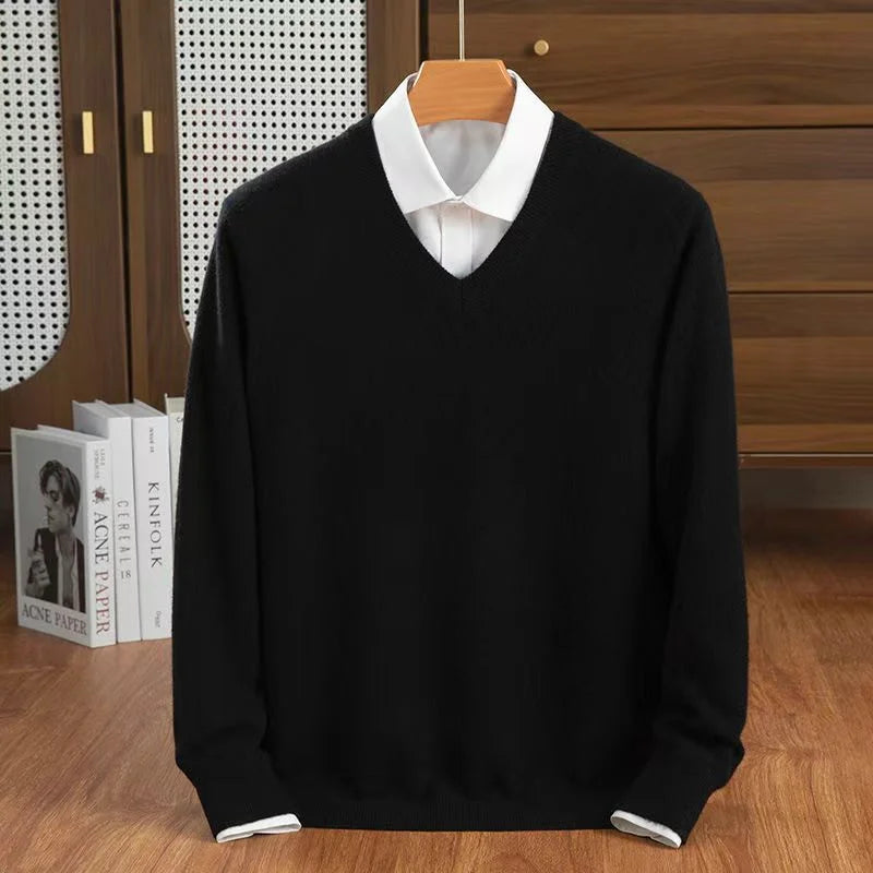 Milan | Men's Cashmere V-Neck Sweater Soft Lightweight