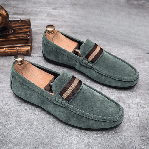 Rupert | Men's Suede Buckle Loafers Easy Elegance Slip-On
