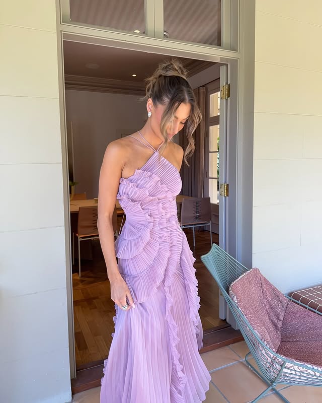 Emma Ruffle Maxi Kjole