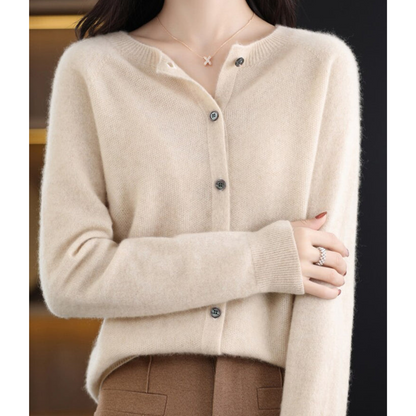 Cecile | Women's Cashmere Longline Cardigan with Buttons for Tea Party