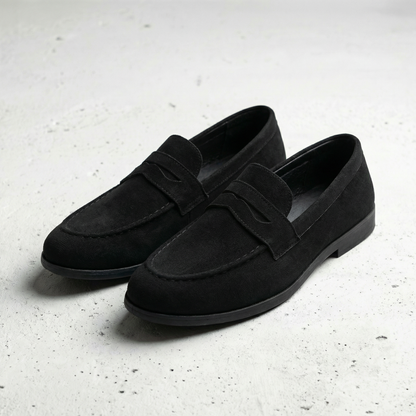 Lorence | Women's Suede Penny Loafers with Snaffle Bit for Date Night
