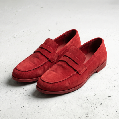 Lorence | Women's Suede Penny Loafers with Snaffle Bit for Date Night