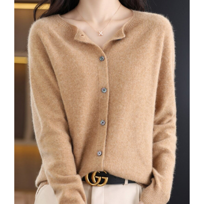 Cecile | Women's Cashmere Longline Cardigan with Buttons for Tea Party