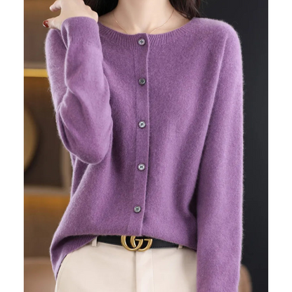 Cecile | Women's Cashmere Longline Cardigan with Buttons for Tea Party