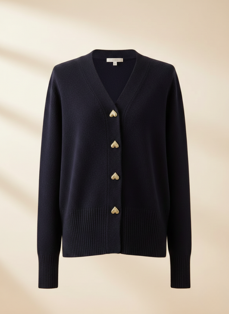 Harriet | Women's Wool Cardigan with Button Front for Thanksgiving