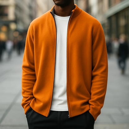 Callum | Men's Cashmere Zip-Up Cardigan with Full Zip for Gala