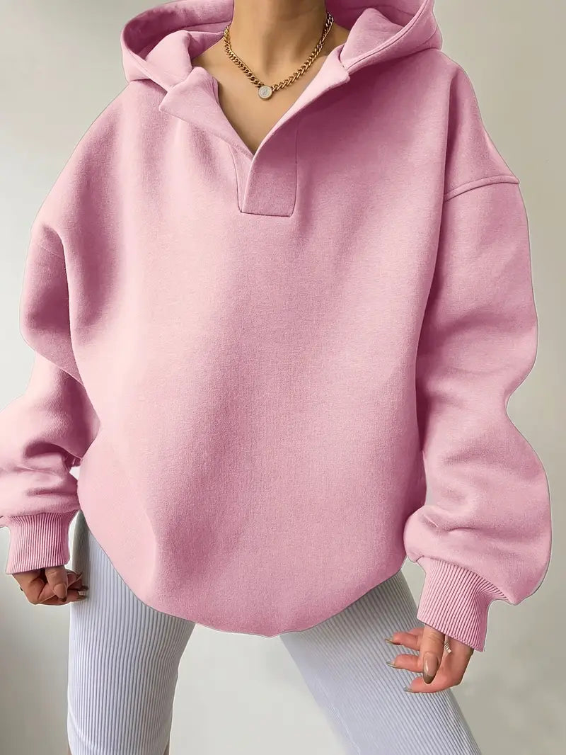 Nayeli | Women's Fleece Pullover Hoodie Solid Colour for Brunch