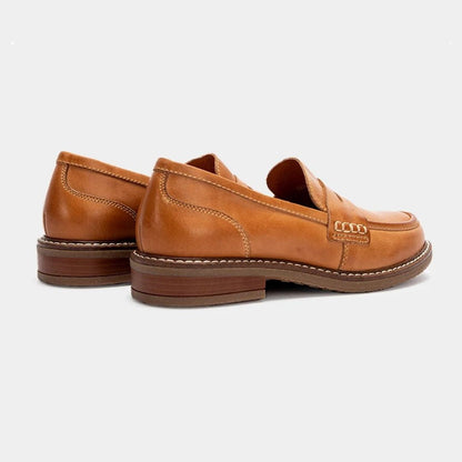 Valetta | Women's Leather Penny Loafers with Cushioned Support for Brunch