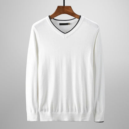 Finn | Men's V-Neck Sweater Slim Fit Lightweight Knit