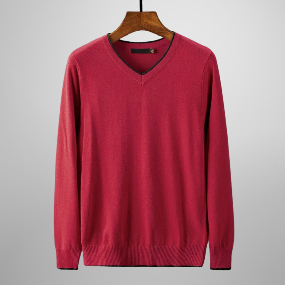 Finn | Men's V-Neck Sweater Slim Fit Lightweight Knit
