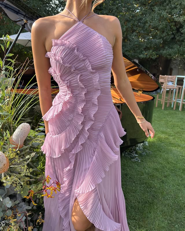 Emma Ruffle Maxi Kjole