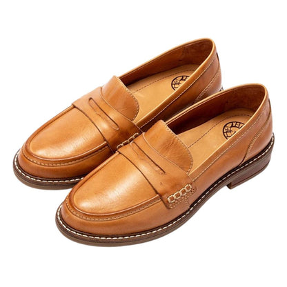 Valetta | Women's Leather Penny Loafers with Cushioned Support for Brunch