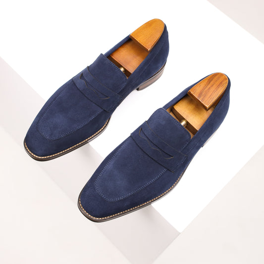 Edmund | Men's Suede Penny Loafers Classic Slip-On
