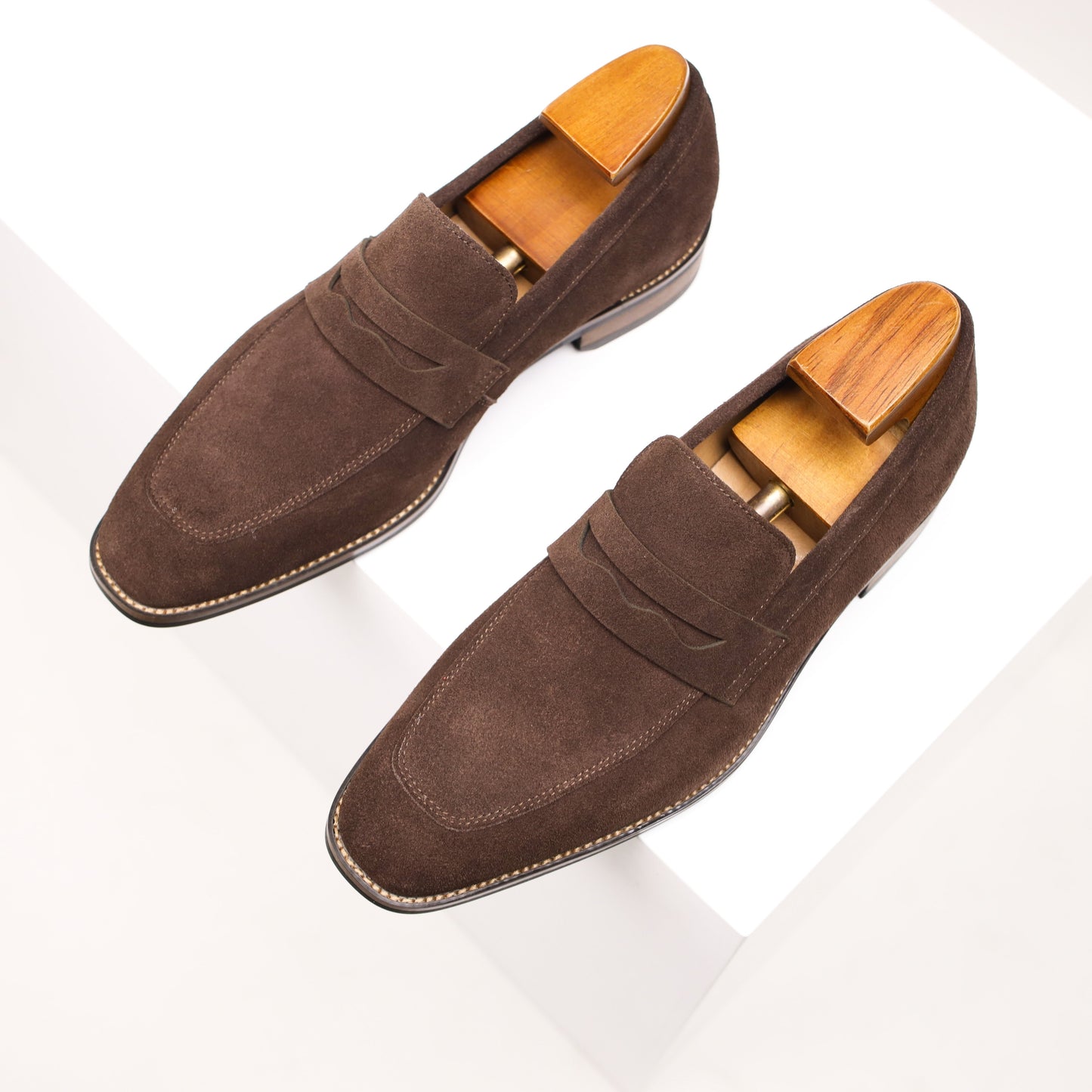Edmund | Men's Suede Penny Loafers Classic Slip-On