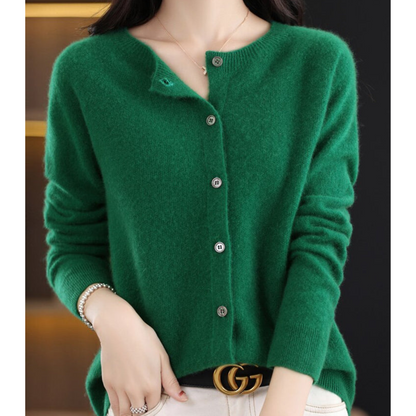 Cecile | Women's Cashmere Longline Cardigan with Buttons for Tea Party