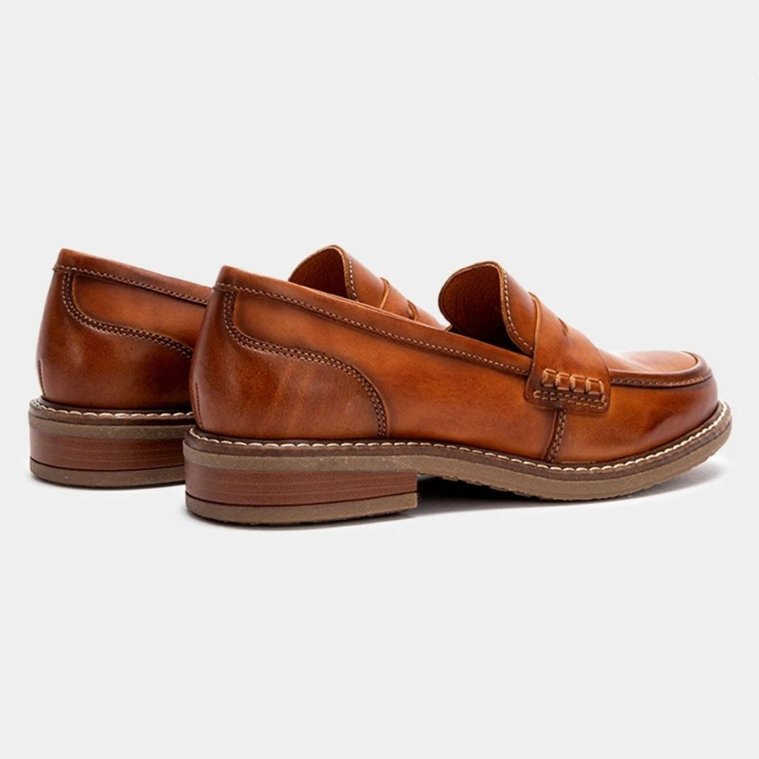 Valetta | Women's Leather Penny Loafers with Cushioned Support for Brunch