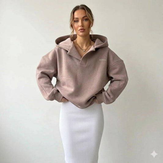 Sienna Vale | Women's Cropped Hoodie Oversized Lounge Comfort