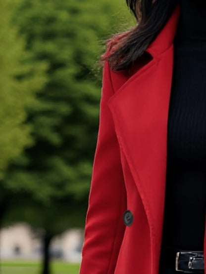 Cecile | Women's Long Wool Camel Coat Warm & Versatile