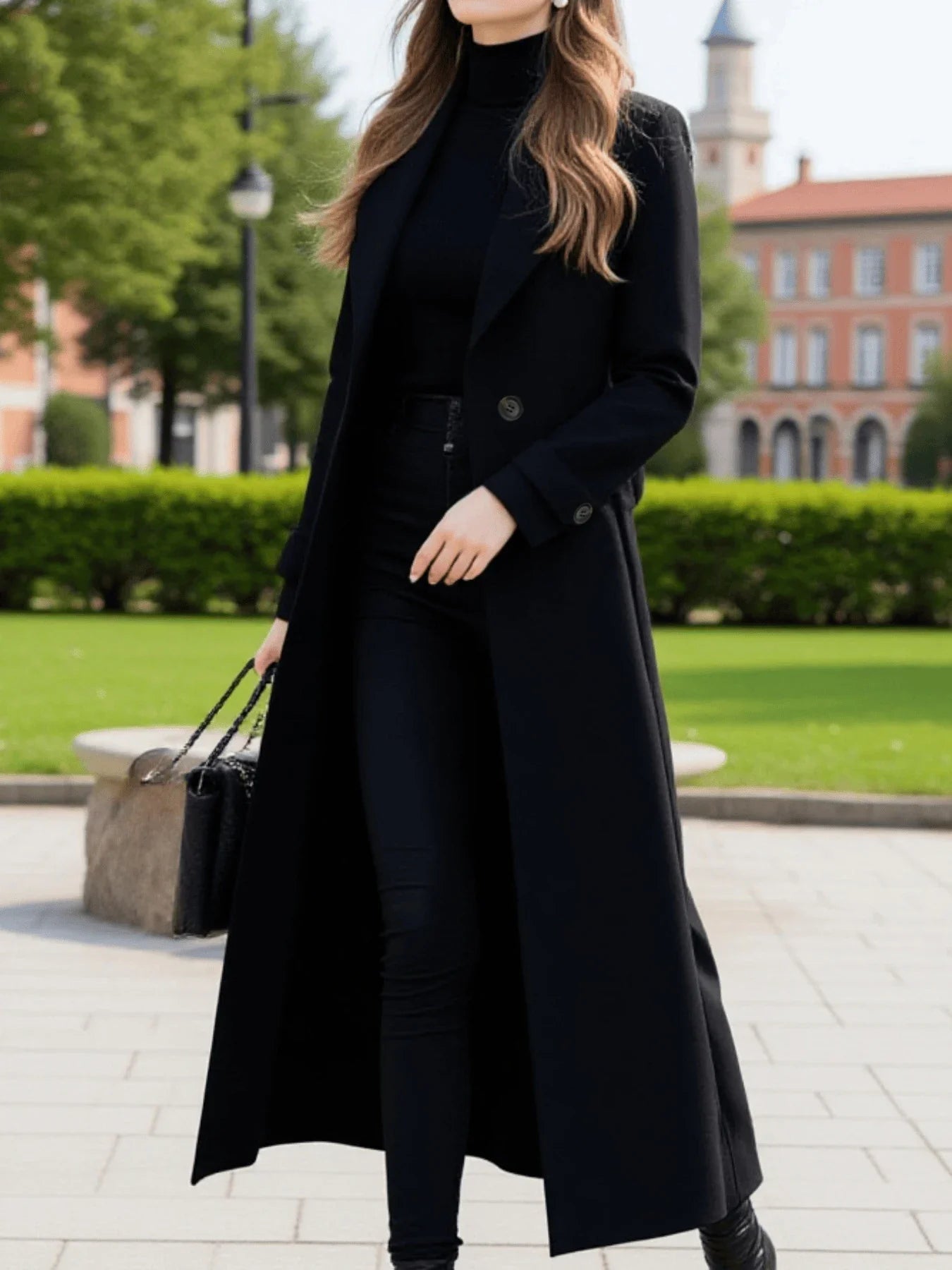 Cecile | Women's Long Wool Camel Coat Warm & Versatile