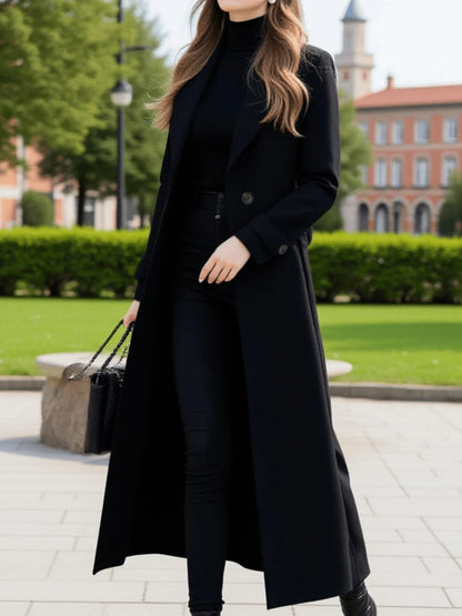 Cecile | Women's Long Wool Camel Coat Warm & Versatile