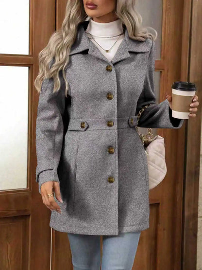 Aurore | Women's Slim Fit Camel Wool Coat Autumn