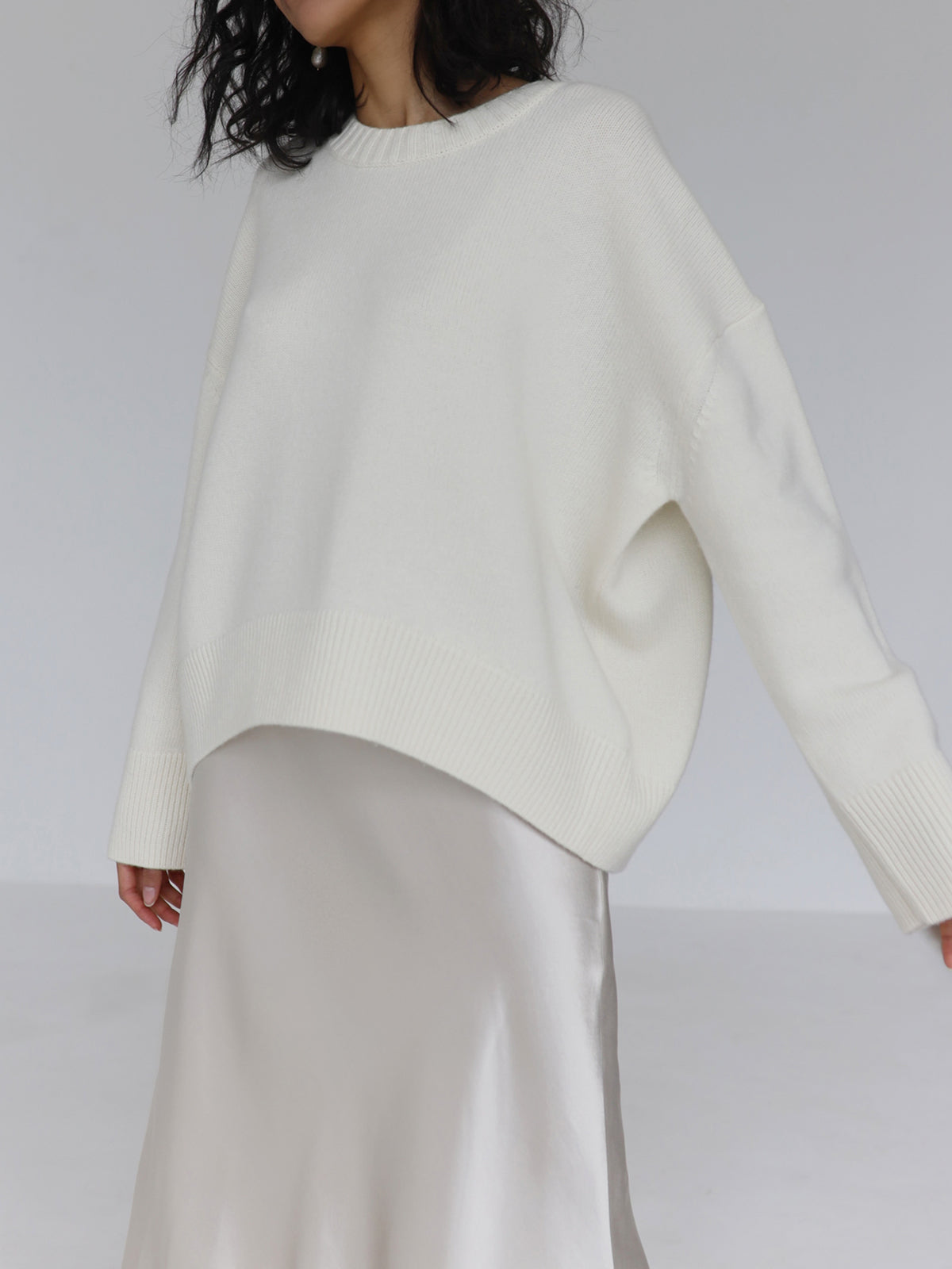 Lea | Women's Knit Oversized Crewneck Sweater for Pumpkin Patch