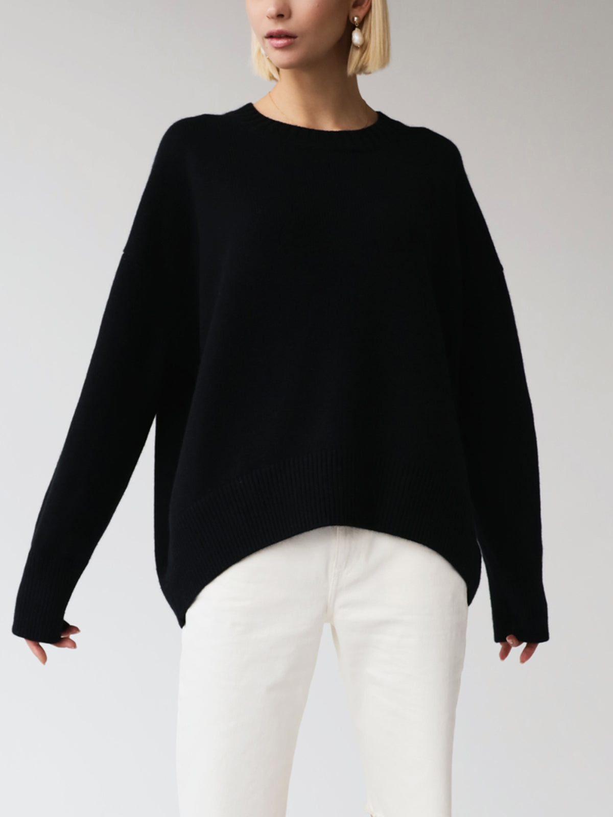 Lea | Women's Knit Oversized Crewneck Sweater for Pumpkin Patch