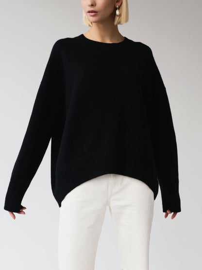 Lea | Women's Knit Oversized Crewneck Sweater for Pumpkin Patch