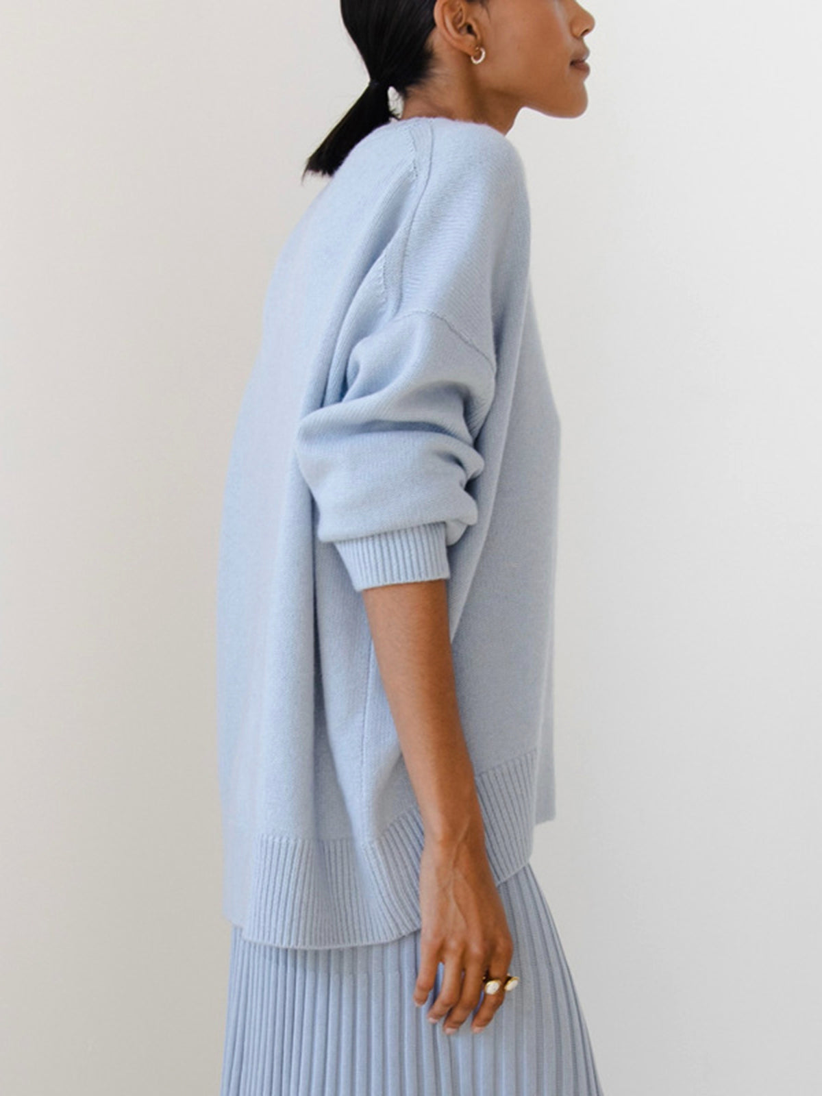 Lea | Women's Knit Oversized Crewneck Sweater for Pumpkin Patch