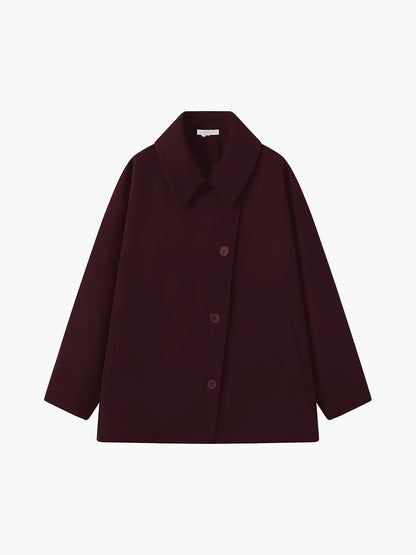 Nadege | Women's Wool Oversized Camel Coat with Button for Homecoming