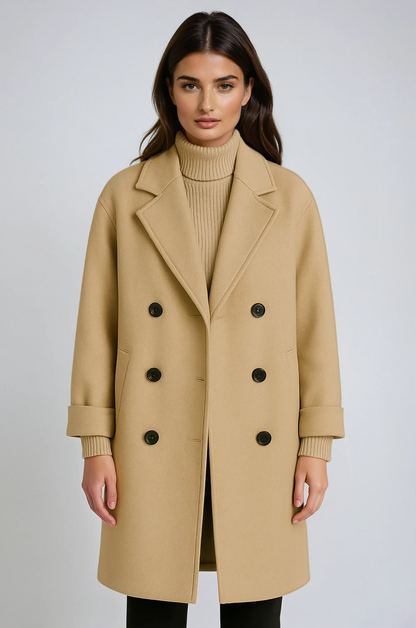 Rivoli | Women's Classic Belted Camel Wool Coat