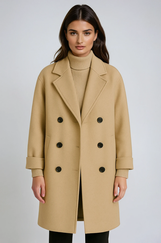 Rivoli | Women's Classic Belted Camel Wool Coat
