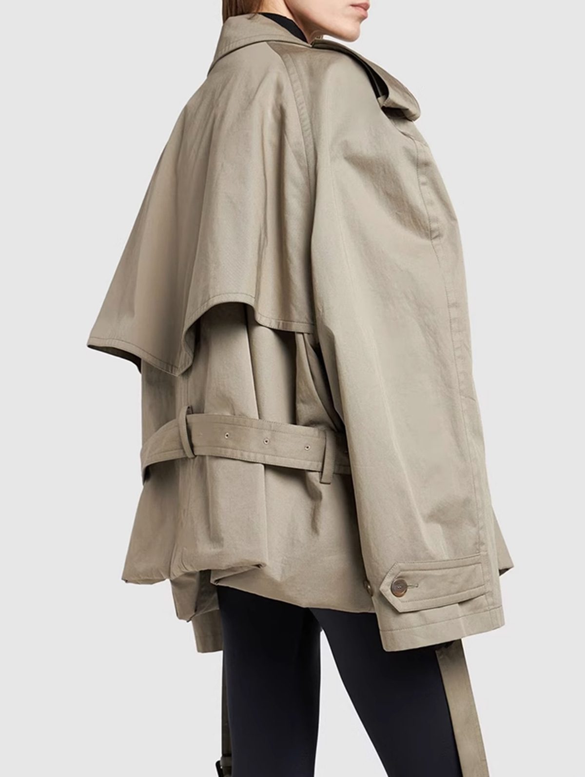 Isabella | Women's Belted Cropped Trench Coat for Anniversary Dinner