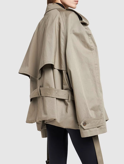 Isabella | Women's Belted Cropped Trench Coat for Anniversary Dinner
