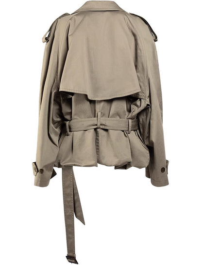Isabella | Women's Belted Cropped Trench Coat for Anniversary Dinner