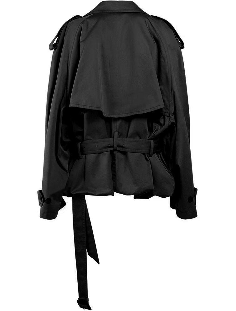 Isabella | Women's Belted Cropped Trench Coat for Anniversary Dinner