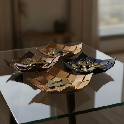 Elegant Læderopbevaringsbakke | Praktisk Organizer