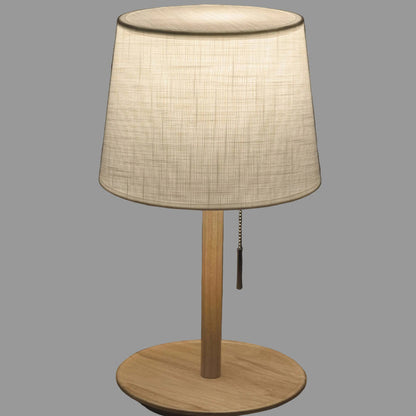 Gentle Glow | Nordic Gulvlampe med Valnød og Stofskærm