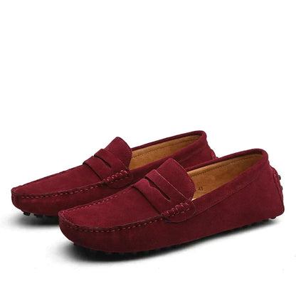 Fletcher | Men's Suede Slip-On Loafers Penny Style Casual