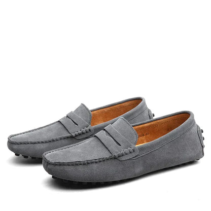 Fletcher | Men's Suede Slip-On Loafers Penny Style Casual