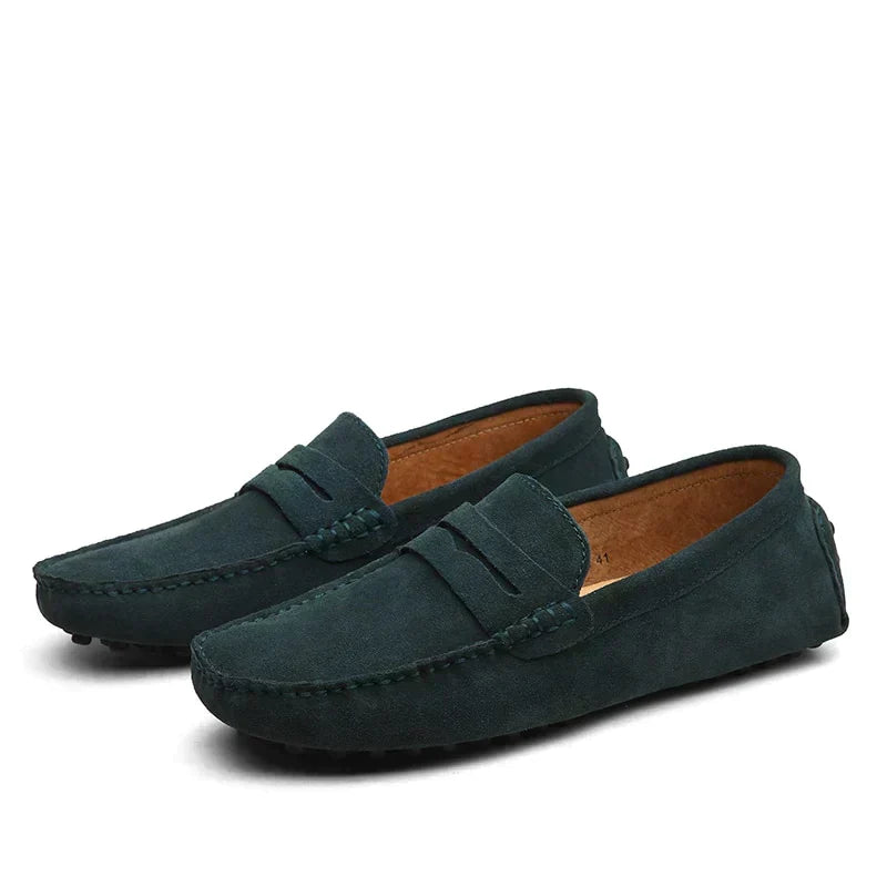 Fletcher | Men's Suede Slip-On Loafers Penny Style Casual