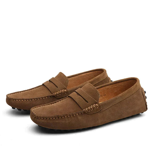 Fletcher | Men's Suede Slip-On Loafers Penny Style Casual