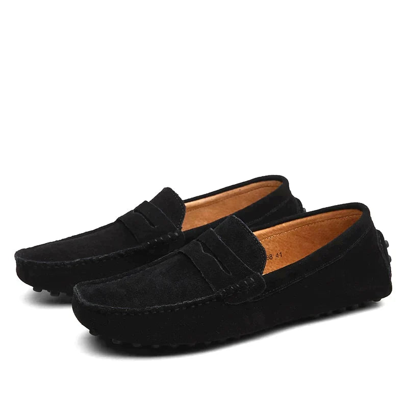 Fletcher | Men's Suede Slip-On Loafers Penny Style Casual