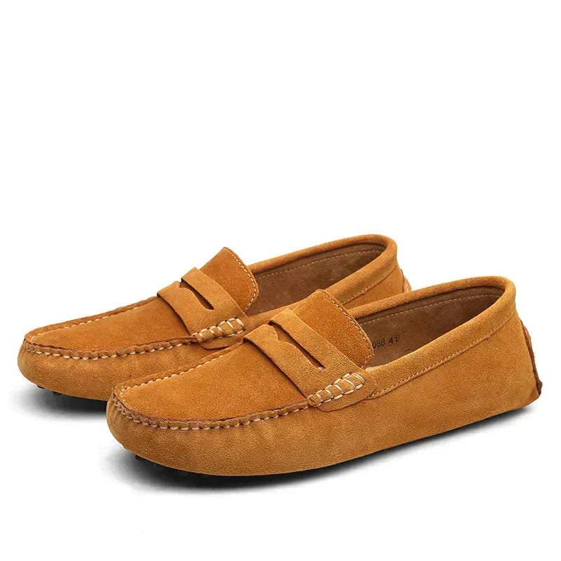 Fletcher | Men's Suede Slip-On Loafers Penny Style Casual