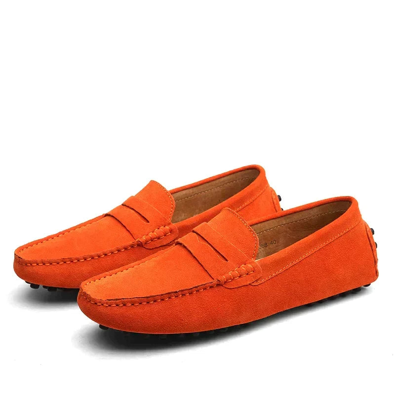 Fletcher | Men's Suede Slip-On Loafers Penny Style Casual