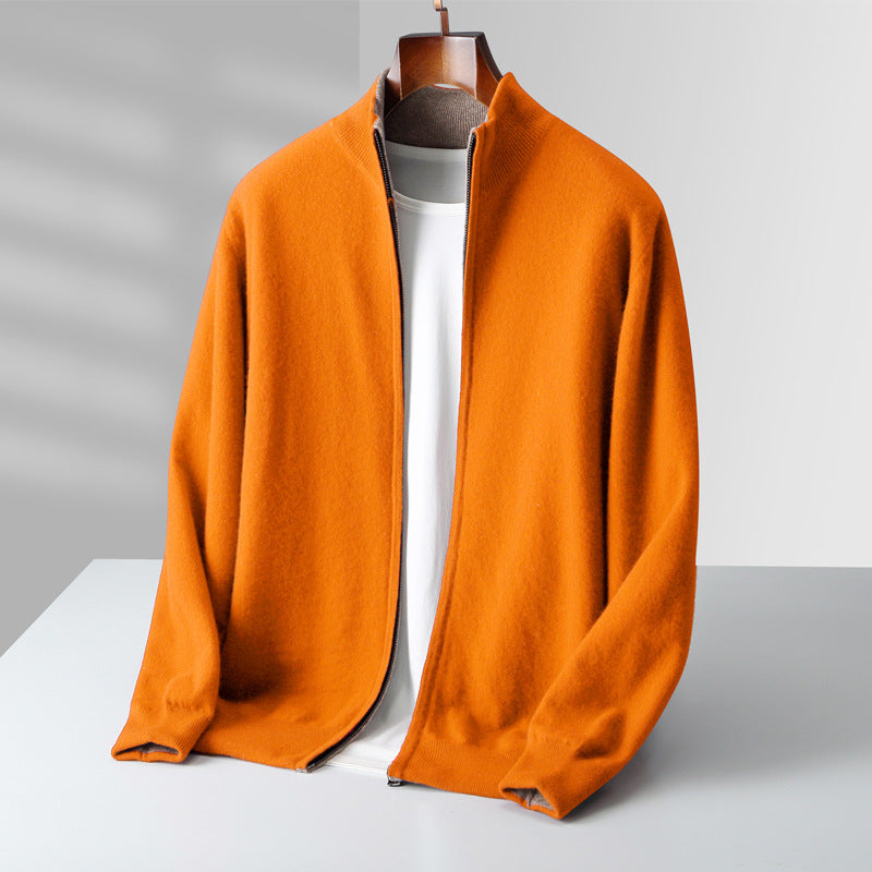 Callum | Men's Cashmere Zip-Up Cardigan with Full Zip for Gala