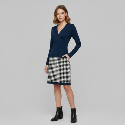 Mara | Elegant Damekjole med Unikt Mønster